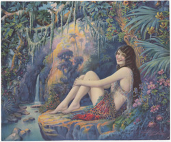 Original vintage calendar / poster art print from the 1920s-1940s